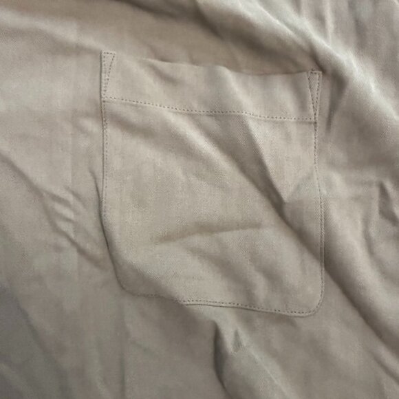 Tommy Bahama Olive Green 100% Silk Short Sleeve Button-Up Shirt - Size XL - Picture 7 of 13